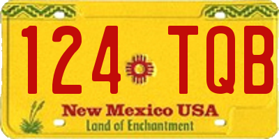 NM license plate 124TQB