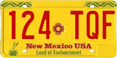 NM license plate 124TQF