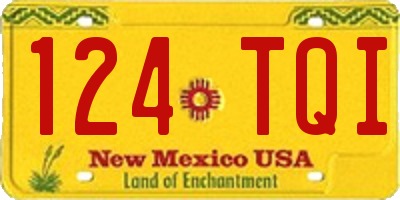 NM license plate 124TQI