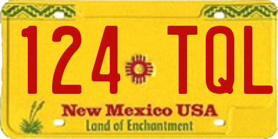 NM license plate 124TQL