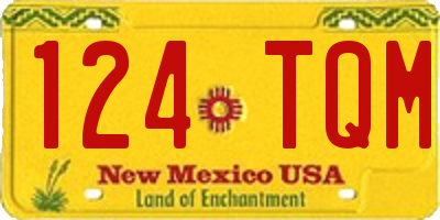 NM license plate 124TQM
