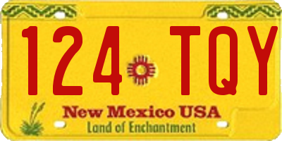 NM license plate 124TQY