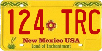 NM license plate 124TRC