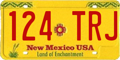 NM license plate 124TRJ