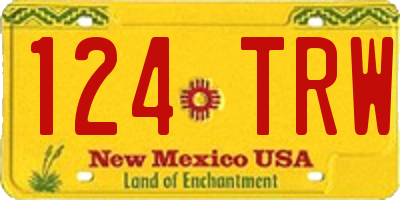 NM license plate 124TRW