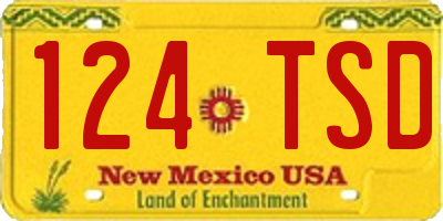 NM license plate 124TSD