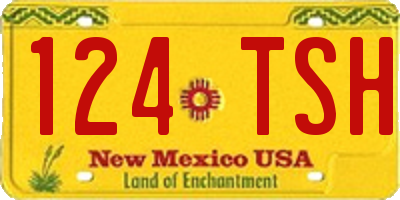 NM license plate 124TSH