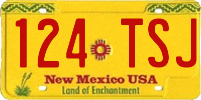 NM license plate 124TSJ