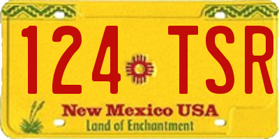 NM license plate 124TSR
