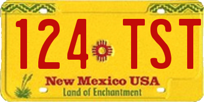 NM license plate 124TST