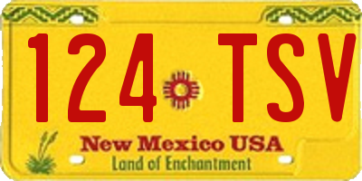 NM license plate 124TSV