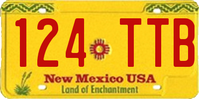 NM license plate 124TTB