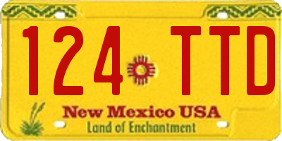 NM license plate 124TTD