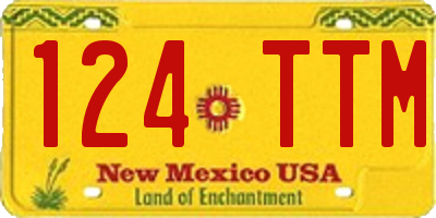 NM license plate 124TTM