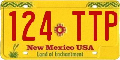 NM license plate 124TTP