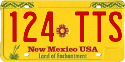 NM license plate 124TTS