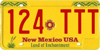 NM license plate 124TTT