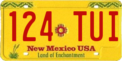 NM license plate 124TUI