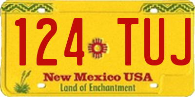 NM license plate 124TUJ