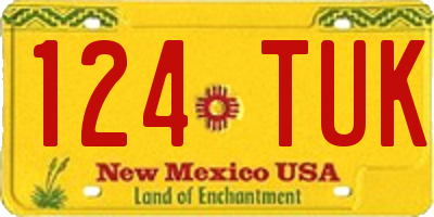 NM license plate 124TUK