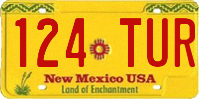 NM license plate 124TUR