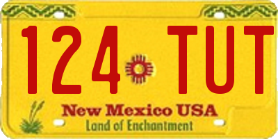 NM license plate 124TUT