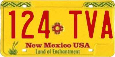 NM license plate 124TVA