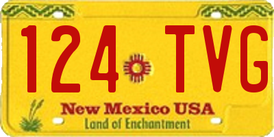 NM license plate 124TVG