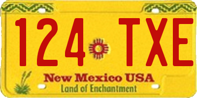 NM license plate 124TXE