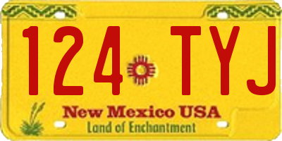 NM license plate 124TYJ