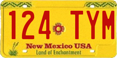 NM license plate 124TYM