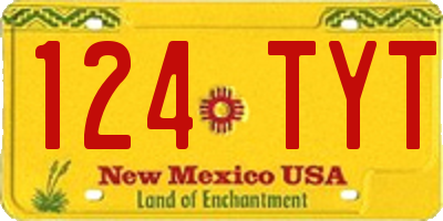 NM license plate 124TYT