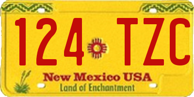 NM license plate 124TZC