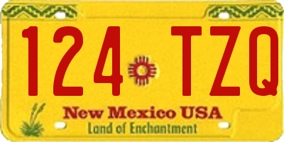 NM license plate 124TZQ