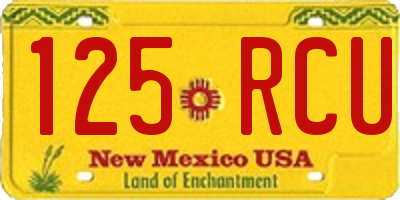 NM license plate 125RCU