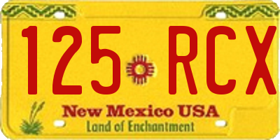 NM license plate 125RCX