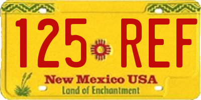 NM license plate 125REF