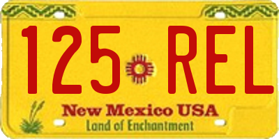 NM license plate 125REL