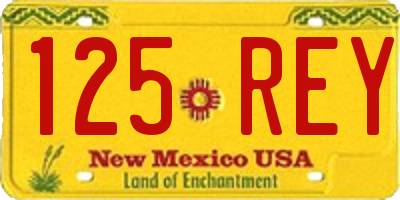 NM license plate 125REY