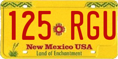 NM license plate 125RGU