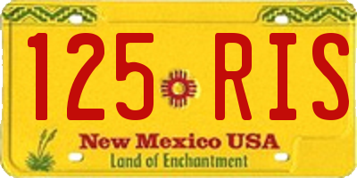 NM license plate 125RIS
