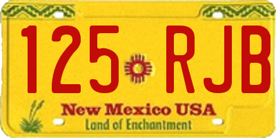 NM license plate 125RJB