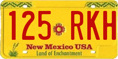 NM license plate 125RKH