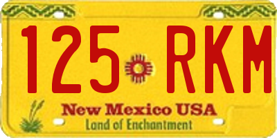 NM license plate 125RKM