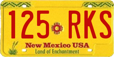 NM license plate 125RKS