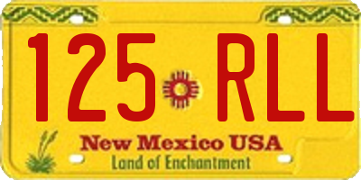 NM license plate 125RLL