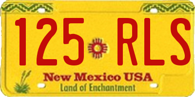 NM license plate 125RLS