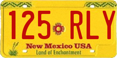 NM license plate 125RLY