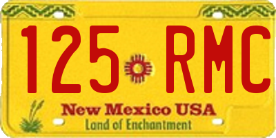 NM license plate 125RMC