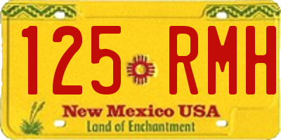 NM license plate 125RMH